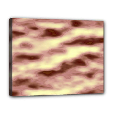 Pink  Waves Flow Series 8 Canvas 14  X 11  (stretched) by DimitriosArt