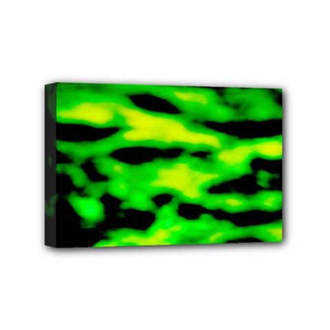 Green Waves Flow Series 3 Mini Canvas 6  X 4  (stretched) by DimitriosArt