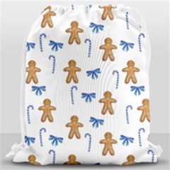 Gingerbread Man And Candy Drawstring Bag (large) by SychEva