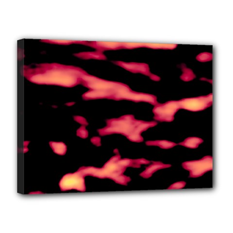 Red Waves Flow Series 5 Canvas 16  X 12  (stretched) by DimitriosArt