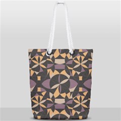 Abstract Pattern Geometric Backgrounds   Full Print Rope Handle Tote (small) by Eskimos