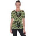 Abstract pattern geometric backgrounds   Shoulder Cut Out Short Sleeve Top View1