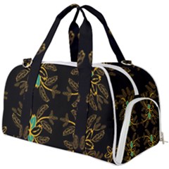 Floral Folk Damask Pattern  Burner Gym Duffel Bag by Eskimos