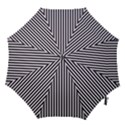 Minimalistic black and white stripes, vertical lines pattern Hook Handle Umbrellas (Small) View1
