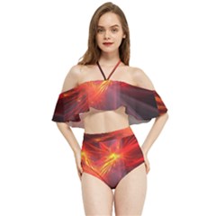 Fractal Halter Flowy Bikini Set  by Sparkle