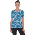 Abstract pattern geometric backgrounds   Shoulder Cut Out Short Sleeve Top View1