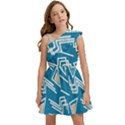 Abstract pattern geometric backgrounds   Kids  One Shoulder Party Dress View1