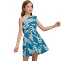 Abstract pattern geometric backgrounds   Kids  One Shoulder Party Dress View2