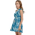 Abstract pattern geometric backgrounds   Kids  One Shoulder Party Dress View3