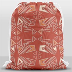 Abstract Pattern Geometric Backgrounds   Drawstring Bag (large) by Eskimos