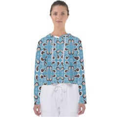 Floral Pattern Paisley Style Paisley Print  Doodle Background Women s Slouchy Sweat by Eskimos