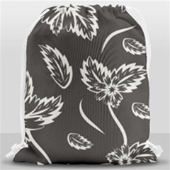 Folk Flowers Print Floral Pattern Ethnic Art Drawstring Bag (large) by Eskimos