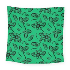 Folk Flowers Print Floral Pattern Ethnic Art Square Tapestry (large) by Eskimos