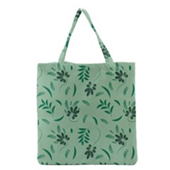 Folk Flowers Print Floral Pattern Ethnic Art Grocery Tote Bag by Eskimos