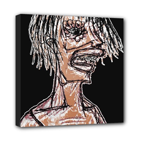 Sketchy Style Drawing Zombie Woman Mini Canvas 8  X 8  (stretched) by dflcprintsclothing