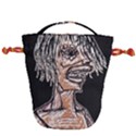 Sketchy Style Drawing Zombie Woman Drawstring Bucket Bag View1