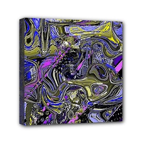 Deconstructed Green Mini Canvas 6  X 6  (stretched) by MRNStudios