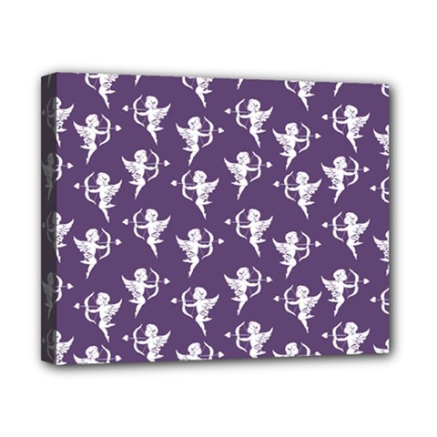 Cupid Pattern Canvas 10  X 8  (stretched) by Valentinaart