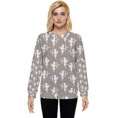 Cupid Pattern Hidden Pocket Sweatshirt by Valentinaart