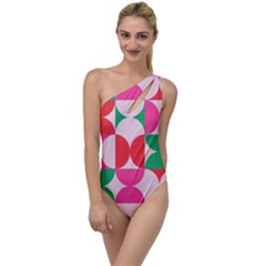 Geometric Pattern To One Side Swimsuit by Valentinaart