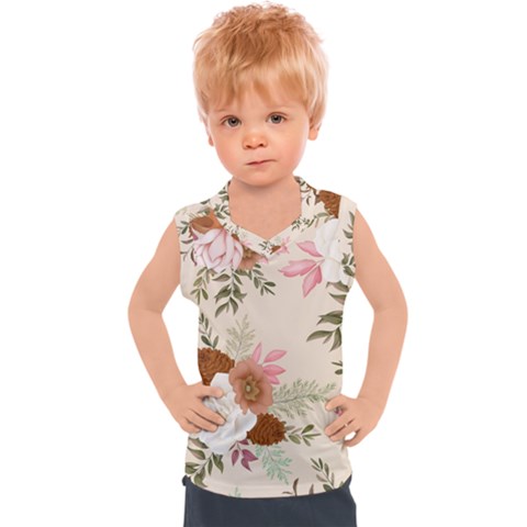 Floral Pattern Kids  Sport Tank Top by Valentinaart