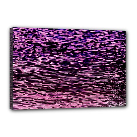 Purple  Waves Abstract Series No2 Canvas 18  X 12  (stretched) by DimitriosArt