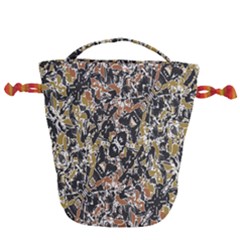 Modern Camo Tropical Print Design Drawstring Bucket Bag by dflcprintsclothing