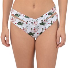 Love Spring Floral Double Strap Halter Bikini Bottom by Janetaudreywilson