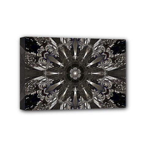 Mechanical Mandala Mini Canvas 6  X 4  (stretched) by MRNStudios