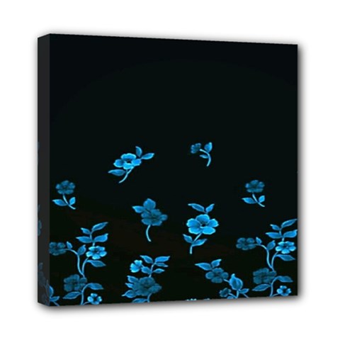 Flowers Pattern Mini Canvas 8  X 8  (stretched) by Sparkle