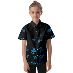 Flowers Pattern Kids  Short Sleeve Shirt by Sparkle