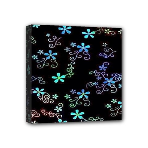 Flowers Pattern Mini Canvas 4  X 4  (stretched) by Sparkle