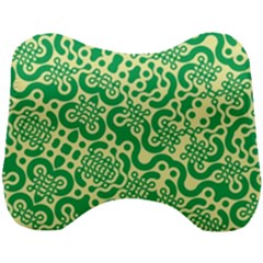 Liquid Art Pouring Abstract Seamless Pattern Lover Green Maze Head Support Cushion by artico