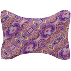 Liquid Art Pouring Abstract Seamless Pattern Tiger Eyes Seat Head Rest Cushion by artico