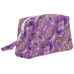 Liquid Art Pouring Abstract Seamless Pattern Tiger Eyes Wristlet Pouch Bag (large) by artico