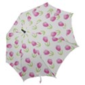 Tulips watercolor Pattern Hook Handle Umbrellas (Medium) View2