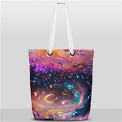 Galaxy Glass Full Print Rope Handle Tote (small) by Dazzleway