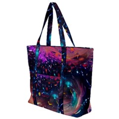 Galaxy Glass Zip Up Canvas Bag by Dazzleway