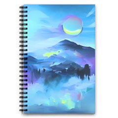 Moon Mountains 5 5  X 8 5  Notebook by Dazzleway