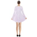 unicorns pattern Long Sleeve Velvet V-neck Dress View2
