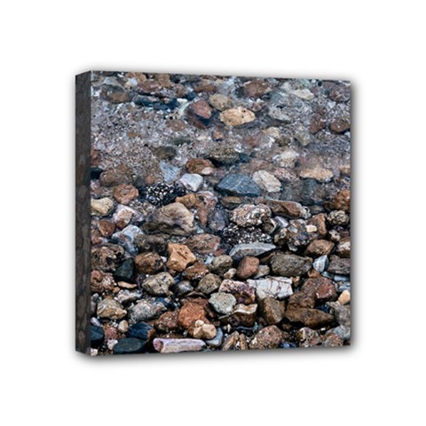 On The Rocks Mini Canvas 4  X 4  (stretched) by DimitriosArt