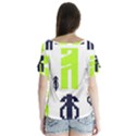 Abstract pattern geometric backgrounds   V-Neck Flutter Sleeve Top View2