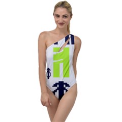 Abstract Pattern Geometric Backgrounds   To One Side Swimsuit by Eskimos