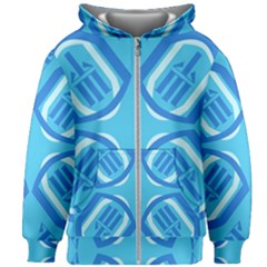 Abstract Pattern Geometric Backgrounds   Kids  Zipper Hoodie Without Drawstring by Eskimos