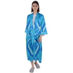 Abstract Pattern Geometric Backgrounds   Maxi Satin Kimono by Eskimos