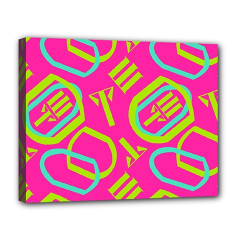 Abstract Pattern Geometric Backgrounds   Canvas 14  X 11  (stretched) by Eskimos