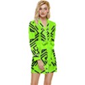 Abstract pattern geometric backgrounds   Long Sleeve Satin Robe View1
