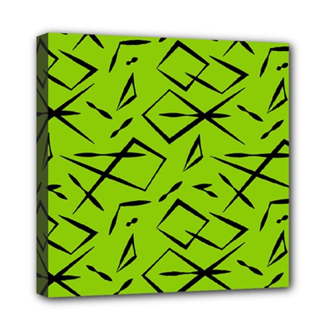 Abstract Pattern Geometric Backgrounds   Mini Canvas 8  X 8  (stretched) by Eskimos