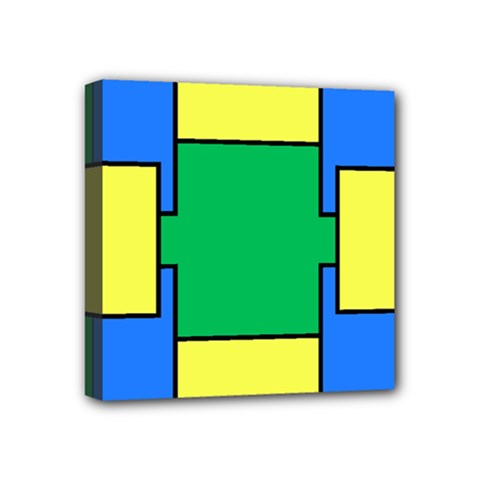 Abstract Pattern Geometric Backgrounds   Mini Canvas 4  X 4  (stretched) by Eskimos