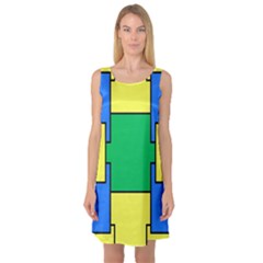 Abstract Pattern Geometric Backgrounds   Sleeveless Satin Nightdress by Eskimos